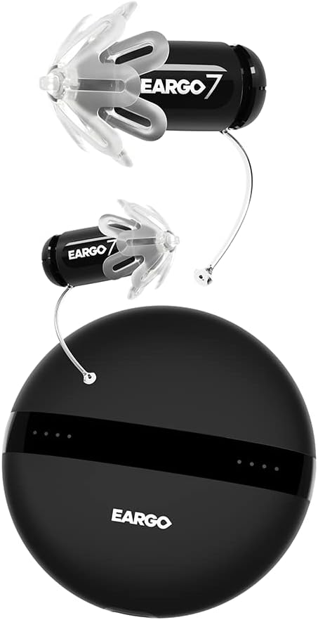 Eargo 7 Hearing AidsHeadphonesDelivery within 7-10 working days Designed to be heard, not seen.Introducing Sound Adjust+ with Clarity Mode.Crisper speech in any environment. Breakthrough noise reduction technology delivers a more comfortable listening exp